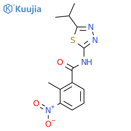 2-methyl-3-nitro-N-5-(propan-2-yl)-1,3,4-thiadiazol-2-ylbenzamide structure