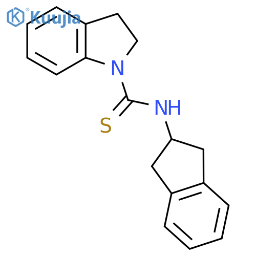N-(2,3-dihydro-1H-inden-2-yl)-2,3-dihydro-1H-indole-1-carbothioamide structure
