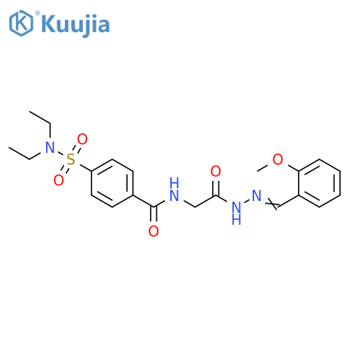 4-(diethylsulfamoyl)-N-({N'-(1E)-(2-methoxyphenyl)methylidenehydrazinecarbonyl}methyl)benzamide structure
