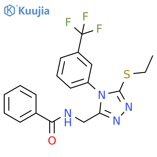 N-{5-(ethylsulfanyl)-4-3-(trifluoromethyl)phenyl-4H-1,2,4-triazol-3-ylmethyl}benzamide structure