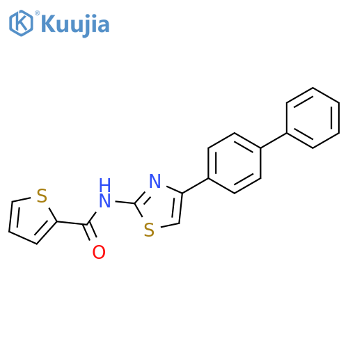 N-(4-{1,1'-biphenyl-4-yl}-1,3-thiazol-2-yl)thiophene-2-carboxamide structure