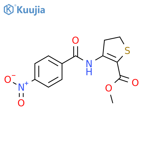methyl 3-(4-nitrobenzamido)-4,5-dihydrothiophene-2-carboxylate structure
