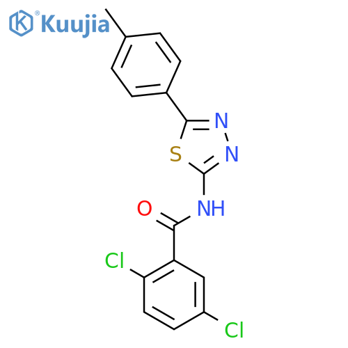 2,5-dichloro-N-5-(4-methylphenyl)-1,3,4-thiadiazol-2-ylbenzamide structure