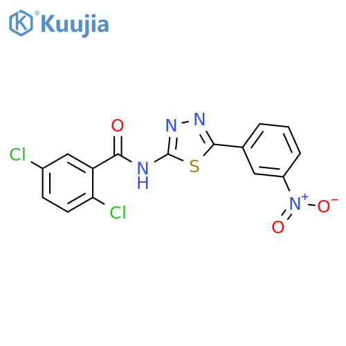 2,5-dichloro-N-5-(3-nitrophenyl)-1,3,4-thiadiazol-2-ylbenzamide structure