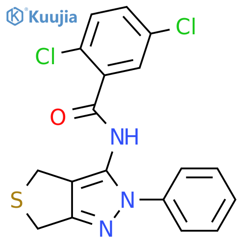 2,5-dichloro-N-{2-phenyl-2H,4H,6H-thieno[3,4-c]pyrazol-3-yl}benzamide structure