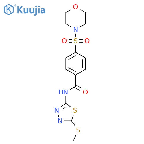 N-5-(methylsulfanyl)-1,3,4-thiadiazol-2-yl-4-(morpholine-4-sulfonyl)benzamide structure