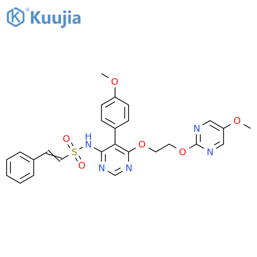 Ethenesulfonamide,N-[5-(4-methoxyphenyl)-6-[2-[(5-methoxy-2-pyrimidinyl)oxy]ethoxy]-4-pyrimidinyl]-2-phenyl- structure