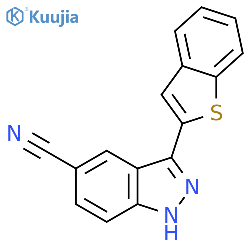 1H-Indazole-5-carbonitrile, 3-benzo[b]thien-2-yl- structure