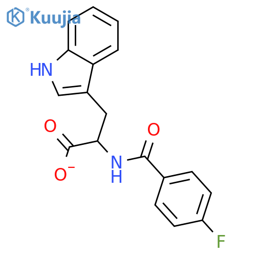 (2S)-2-(4-fluorophenyl)formamido-3-(1H-indol-3-yl)propanoic acid structure