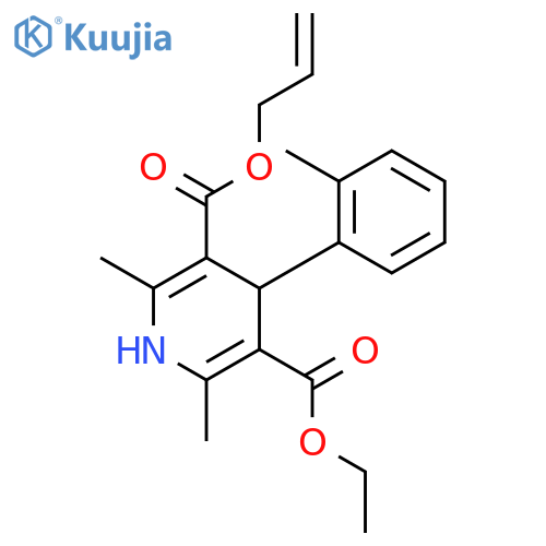 ethyl prop-2-en-1-yl 2,6-dimethyl-4-(2-methylphenyl)-1,4-dihydropyridine-3,5-dicarboxylate structure