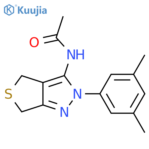 N-2-(3,5-dimethylphenyl)-2H,4H,6H-thieno3,4-cpyrazol-3-ylacetamide structure