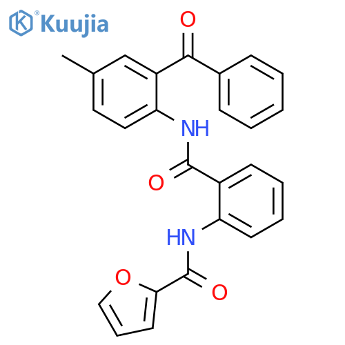 N-{2-(2-benzoyl-4-methylphenyl)carbamoylphenyl}furan-2-carboxamide structure