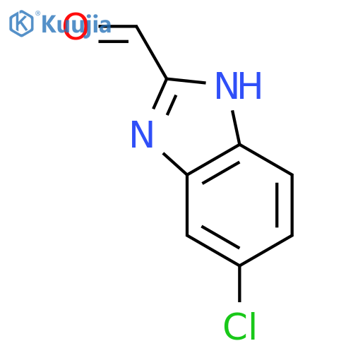5-chloro-1H-1,3-benzodiazole-2-carbaldehyde structure