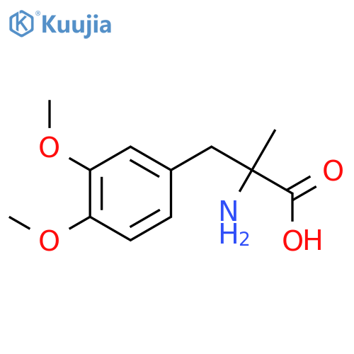 (2S)-2-amino-3-(3,4-dimethoxyphenyl)-2-methylpropanoic acid structure