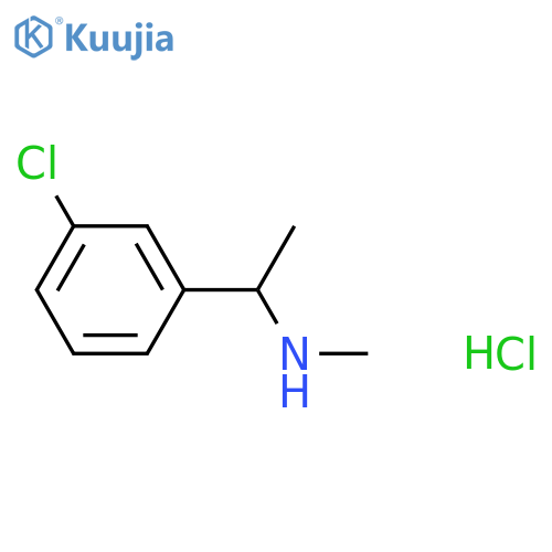 1-(3-Chlorophenyl)-N-methylethanamine hydrochloride structure