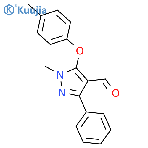 1-Methyl-5-(4-methylphenoxy)-3-phenyl-1H-pyrazole-4-carbaldehyde structure