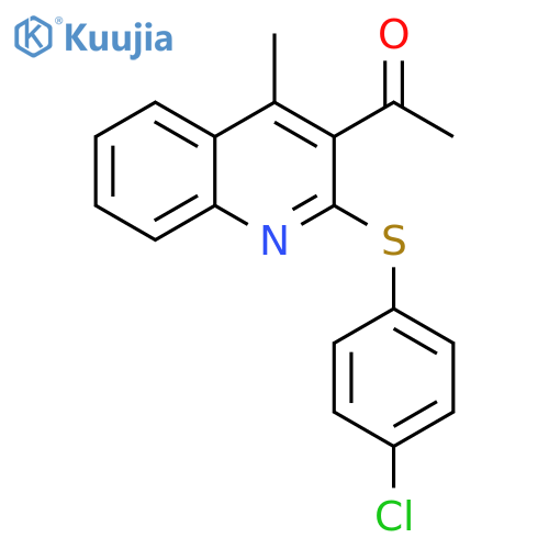 1-{2-[(4-chlorophenyl)sulfanyl]-4-methylquinolin-3-yl}ethan-1-one structure