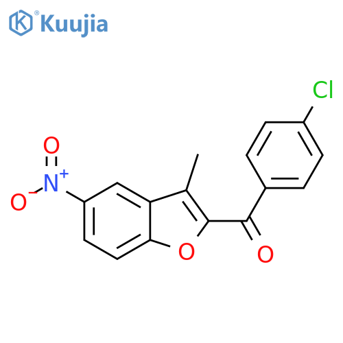 (4-Chlorophenyl)(3-methyl-5-nitro-1-benzofuran-2-yl)methanone structure