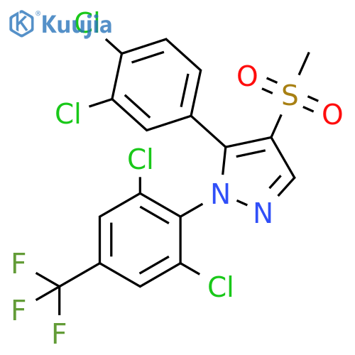 1-[2,6-dichloro-4-(trifluoromethyl)phenyl]-5-(3,4-dichlorophenyl)-4-methanesulfonyl-1H-pyrazole structure