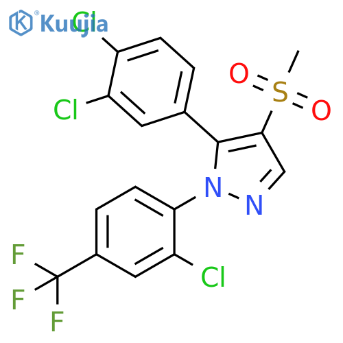 1-[2-chloro-4-(trifluoromethyl)phenyl]-5-(3,4-dichlorophenyl)-4-methanesulfonyl-1H-pyrazole structure