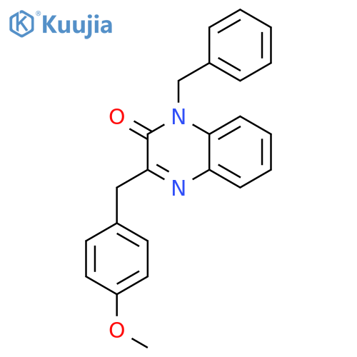 2(1H)-QUINOXALINONE, 3-[(4-METHOXYPHENYL)METHYL]-1-(PHENYLMETHYL)- structure