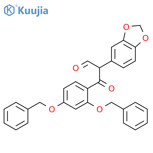 beta-(2,4-Bis(phenylmethoxy)benozyl)-1,3-benzodioxole-5-acetaldehyde structure