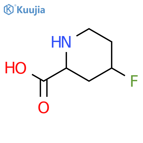 rac-(2R,4S)-4-fluoropiperidine-2-carboxylic acid structure