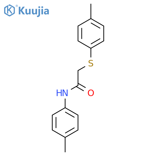 N-(4-methylphenyl)-2-(4-methylphenyl)sulfanylacetamide structure