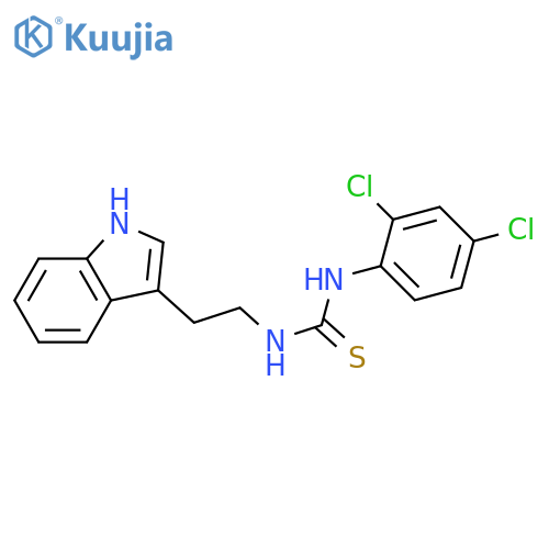 1-(2,4-dichlorophenyl)-3-[2-(1H-indol-3-yl)ethyl]thiourea structure