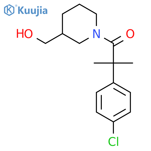 3-PIPERIDINEMETHANOL, 1-[2-(4-CHLOROPHENYL)-2-METHYL-1-OXOPROPYL]- structure