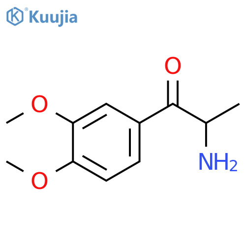 2-amino-1-(3,4-dimethoxyphenyl)propan-1-one structure