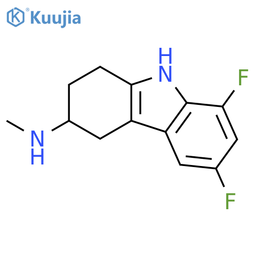 6,8-difluoro-N-methyl-2,3,4,9-tetrahydro-1H-carbazol-3-amine structure