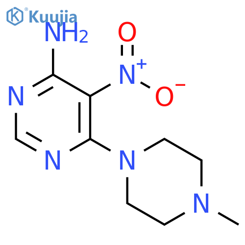 6-(4-methylpiperazin-1-yl)-5-nitropyrimidin-4-amine structure