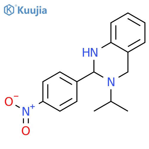 QUINAZOLINE, 1,2,3,4-TETRAHYDRO-3-(1-METHYLETHYL)-2-(4-NITROPHENYL)- structure