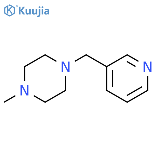 1-Methyl-4-(pyridin-3-ylmethyl)piperazine structure