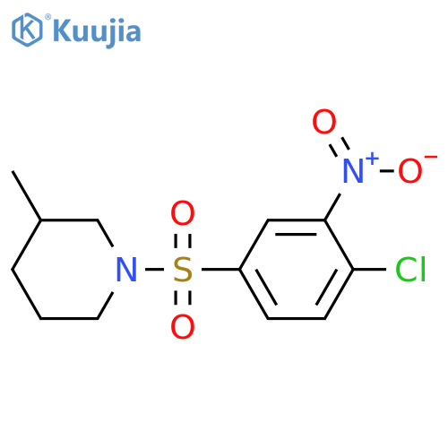 1-(4-chloro-3-nitrobenzenesulfonyl)-3-methylpiperidine structure