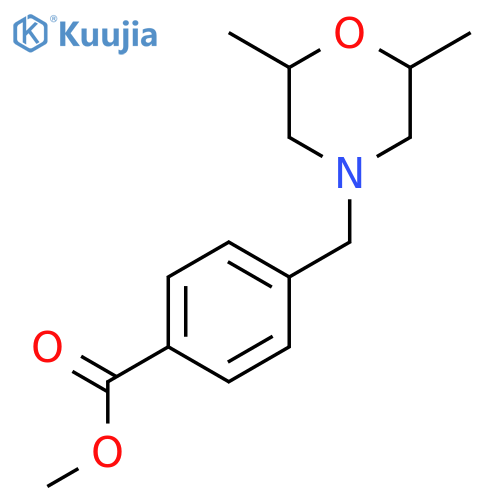 4-(2,6-Dimethyl-morpholin-4-ylmethyl)-benzoic acid methyl ester structure