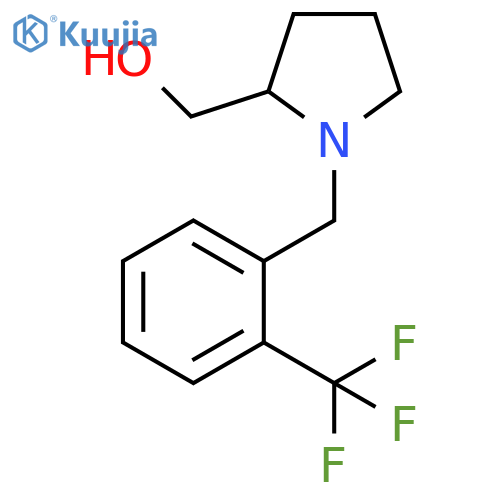 (1-{2-(trifluoromethyl)phenylmethyl}pyrrolidin-2-yl)methanol structure