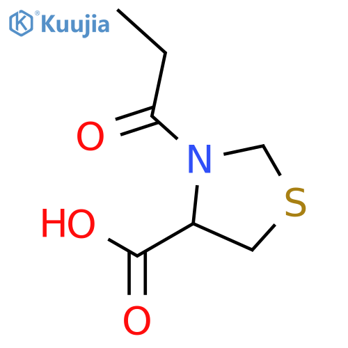 3-propanoyl-1,3-thiazolidine-4-carboxylic Acid structure