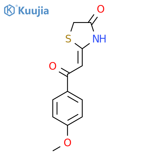 2-2-(4-Methoxyphenyl)-2-oxoethylidene-1,3-thiazolidin-4-one structure