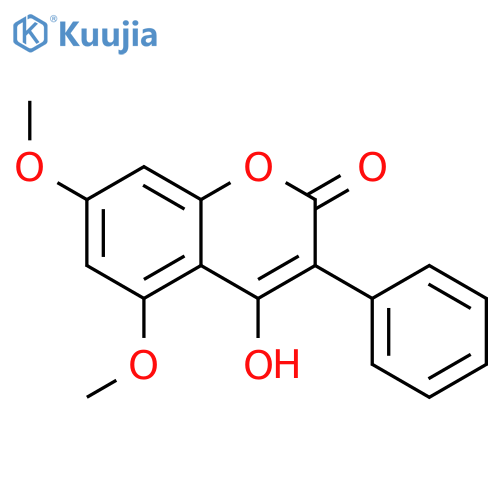 4-Hydroxy-5,7-dimethoxy-3-phenyl-2H-1-benzopyran-2-one structure
