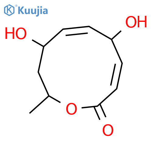 5,8,9,10-Tetrahydro-5,8-dihydroxy-10-methyl-2H-oxecin-2-one; (2Z,4R*,5E,7R*,9S*)-form structure