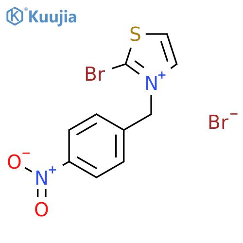 2-Bromo-3-(4-nitrobenzyl)thiazol-3-ium bromide structure
