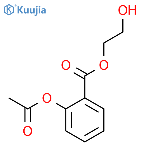 Benzoic acid, 2-(acetyloxy)-, 2-hydroxyethyl ester structure
