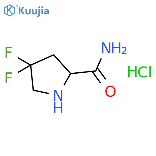 (2S)-4,4-difluoropyrrolidine-2-carboxamide;hydrochloride structure