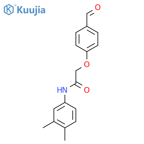 N-(3,4-dimethylphenyl)-2-(4-formylphenoxy)acetamide structure