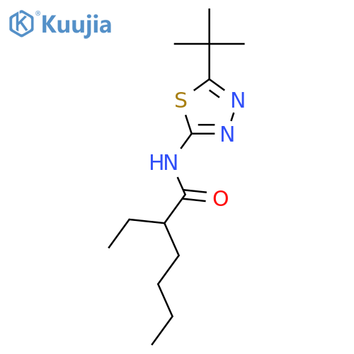 N-(5-tert-butyl-1,3,4-thiadiazol-2-yl)-2-ethylhexanamide structure