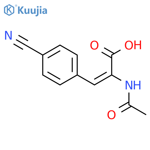 2-PROPENOIC ACID, 2-(ACETYLAMINO)-3-(4-CYANOPHENYL)- structure