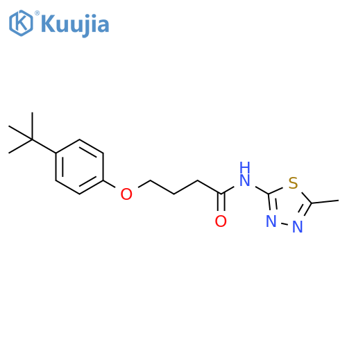 4-(4-tert-butylphenoxy)-N-(5-methyl-1,3,4-thiadiazol-2-yl)butanamide structure