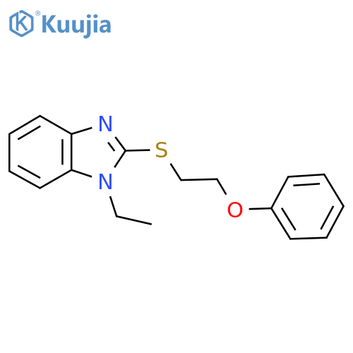 1-ethyl-2-[(2-phenoxyethyl)sulfanyl]-1H-benzimidazole structure